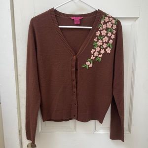 Cottagecore brown cardigan